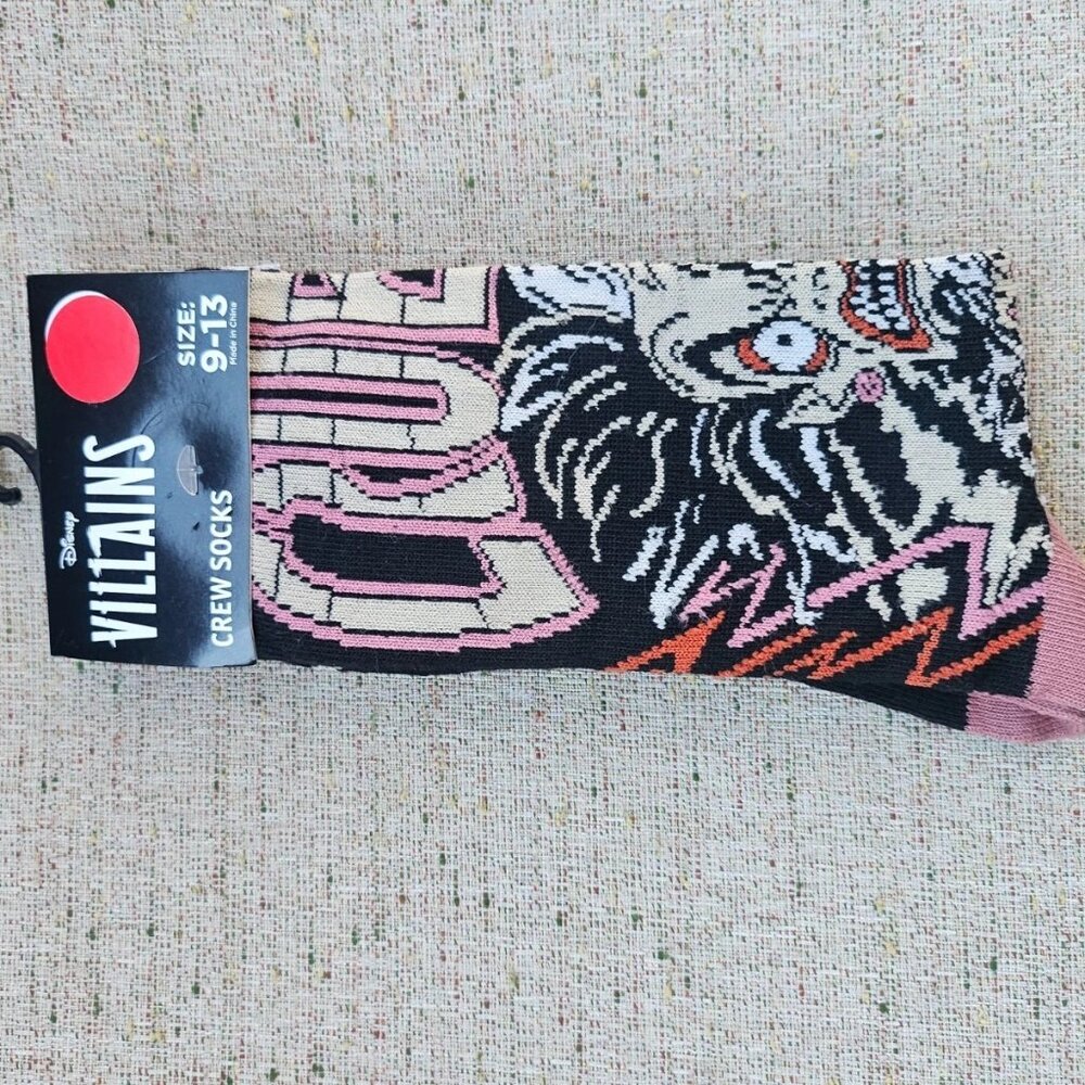 Disney Villains Men Crew Socks multi–Color Socks Size 9- 13 NWT - Picture 11 of 11
